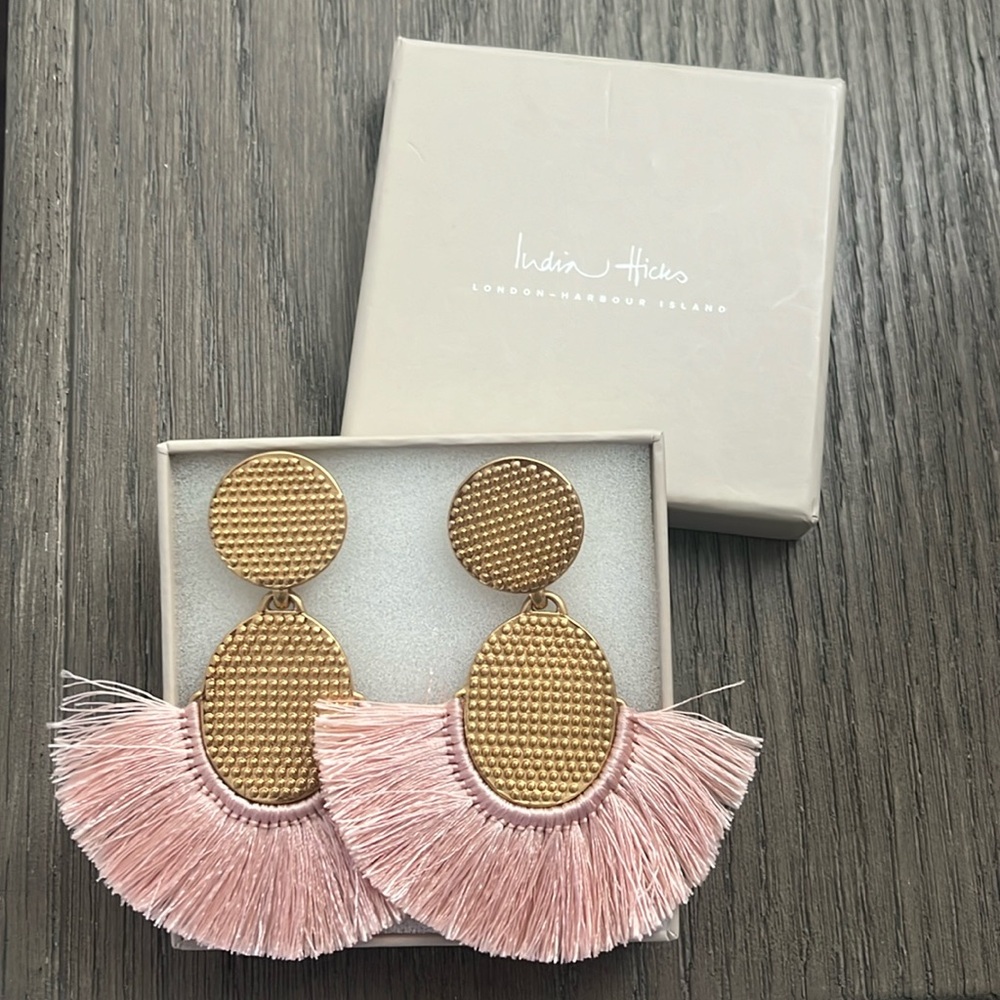 India Hicks Statement Earrings in Pink